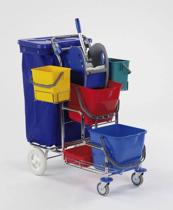 Systemwagen "SW 20 Plus" Doppelfahrwagen verchromt | 2 x 17 Liter