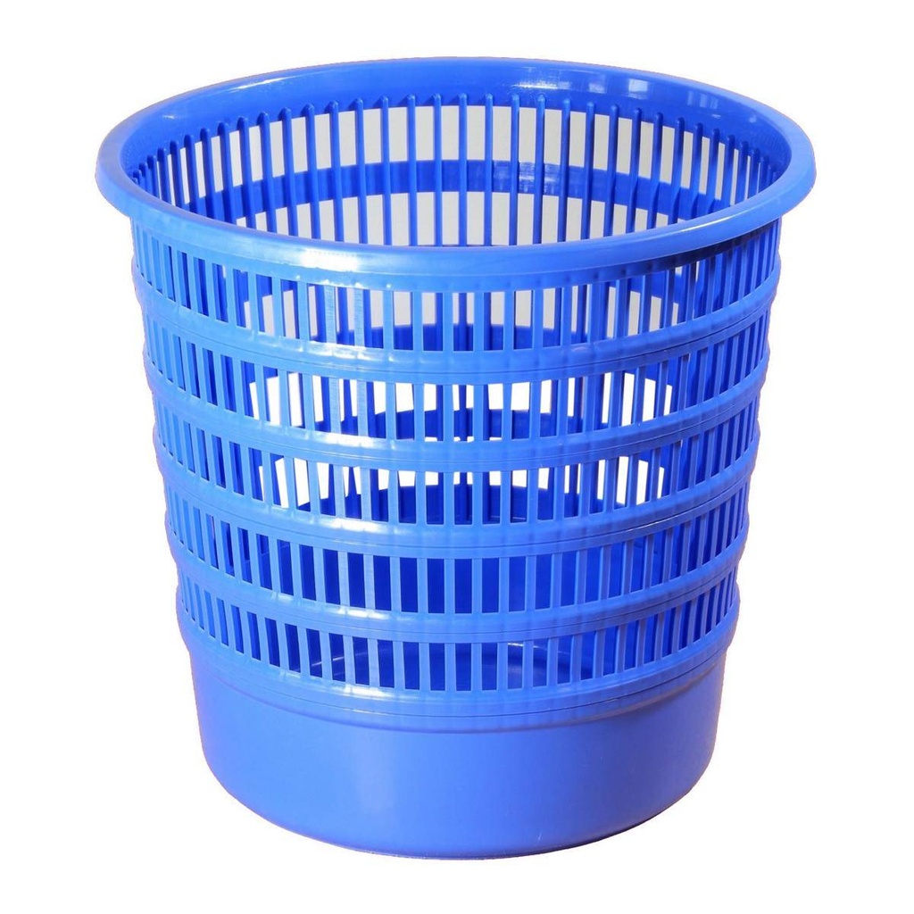 Papierkorb Ø 24 cm rund, durchbrochen | blau
