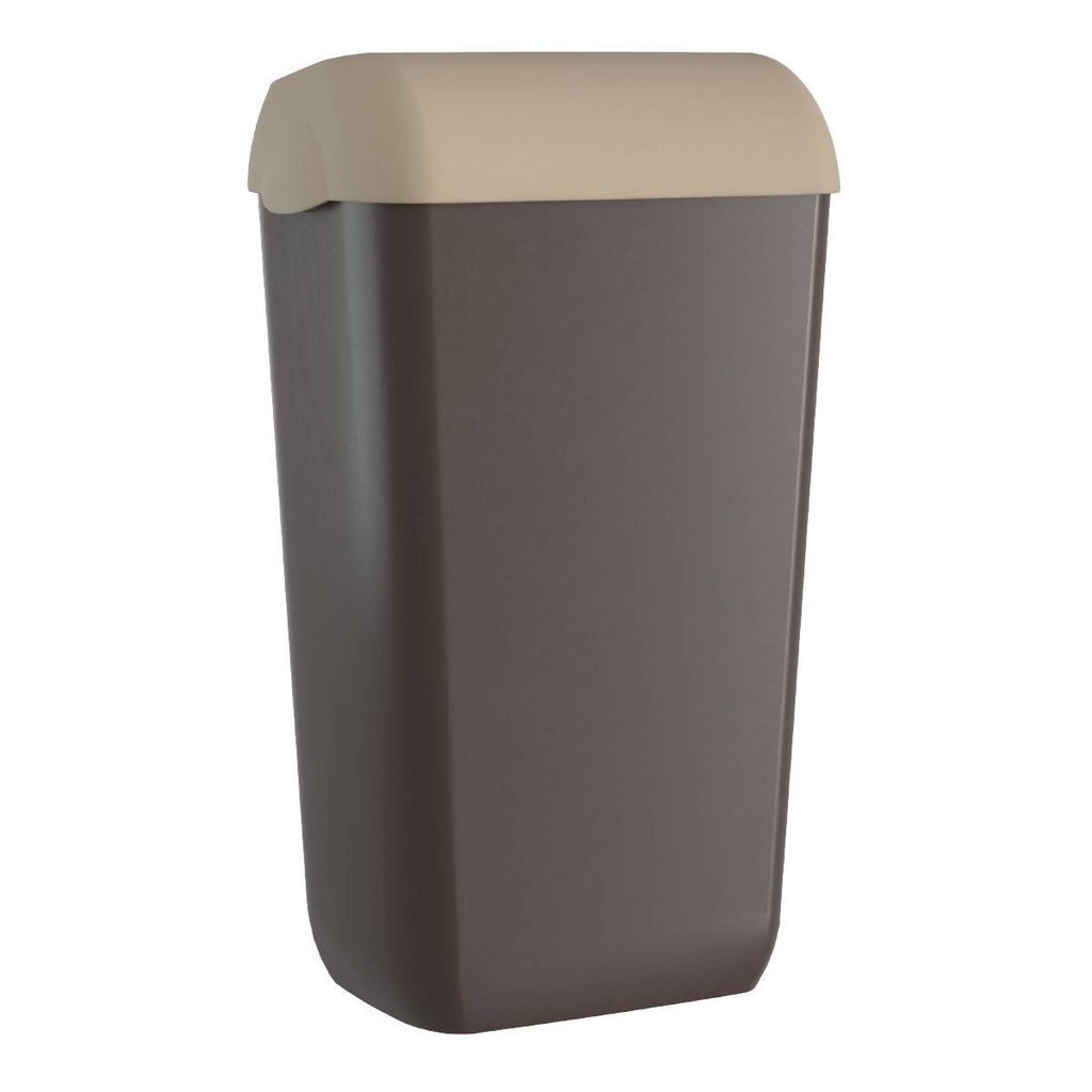 Abfallbehälter, Papierkorb 23 Liter eckig,"Serie Skin Sand" | sand/braun