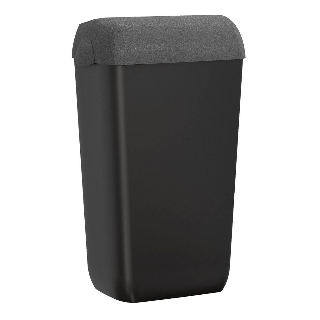 Abfallbehälter, Papierkorb 23 Liter eckig,"Serie Skin Stone" | stone/schwarz
