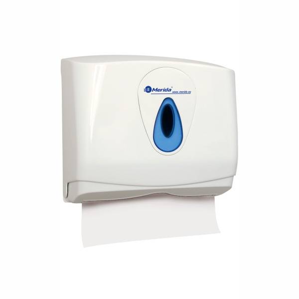 Handtuchspender "Merida Top Mini", für 250 - 500 Einzelblatt-Papierhandtücher | weiß/blau