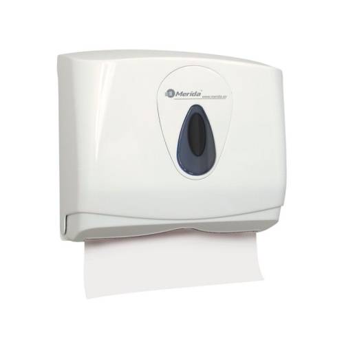 Handtuchspender "Merida Top Mini", für 250 - 500 Einzelblatt-Papierhandtücher | weiß/grau