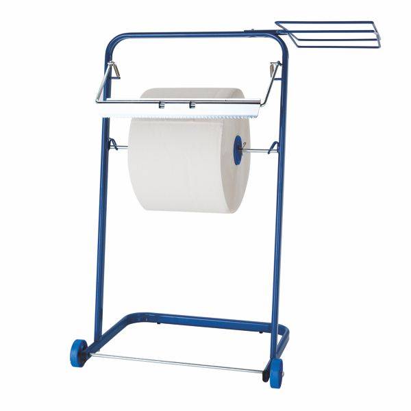 Putztuchrollen-Bodenständer | mit Müllsackhalterung für 120-Liter-Müllsäcke