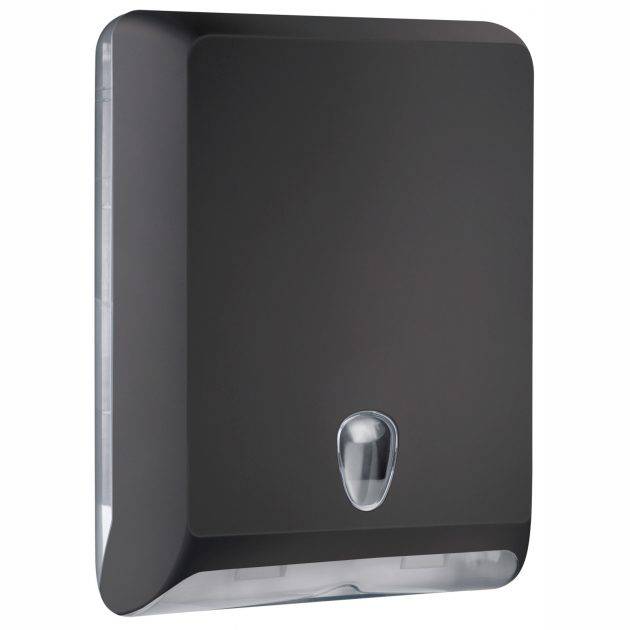 Handtuchspender "racon® CE designo L", schwarz | 400 x 290 x 130 mm (H x B x T)