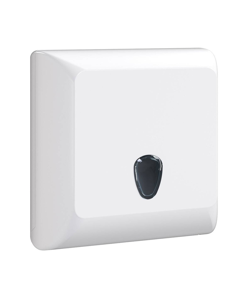 Handtuchspender "racon designo M" für 250 - 500 Blatt, Kunststoff, mit Sichtfenster, abschließbar | weiß