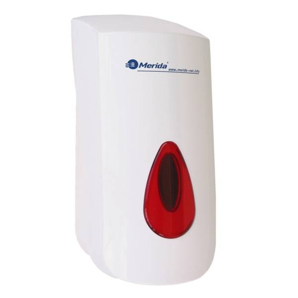 Desinfektions-Spender "Merida Top" 900 ml | weiß/rot ++ z.Z. mit 1,5 ml