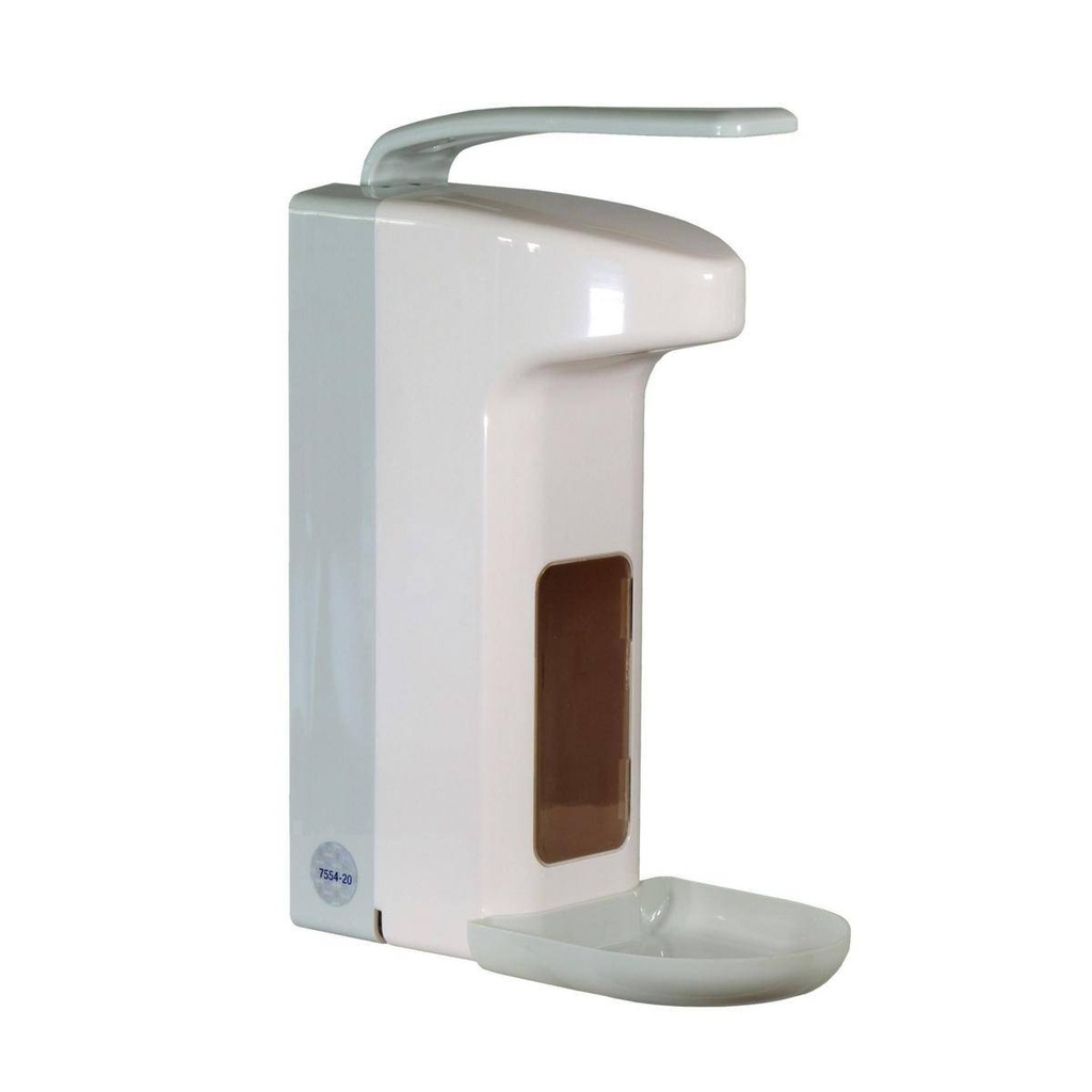 Armhebelspender für 1000-ml-Flaschen, Farbe weiß/grau