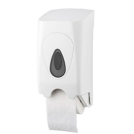 Toilettenrollenspender für 2 Standartrollen | weiß/grau