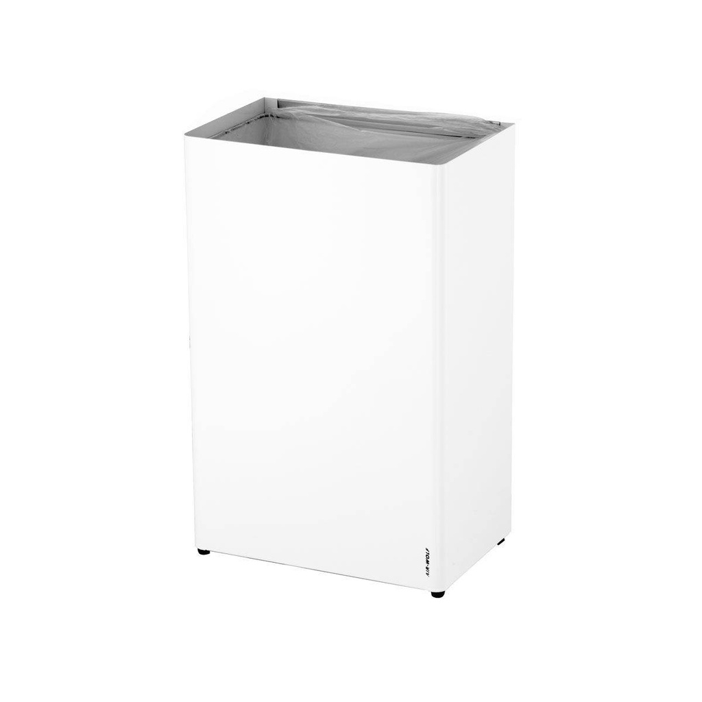 Abfallbehälter, 60 Liter, "Serie Lobo" | Edelstahl weiß