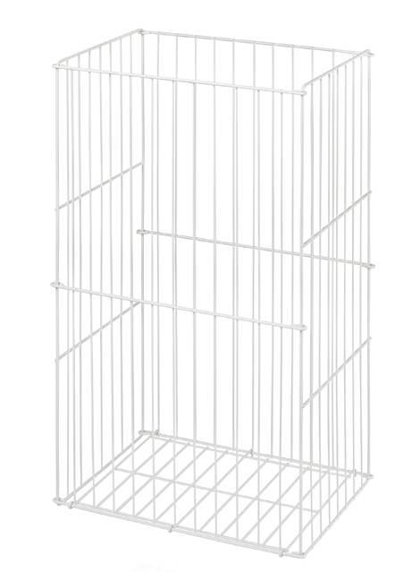 Abfallkorb Drahtgeflecht 60 Liter, weiß, eckig, 65 x 38 x 25,5 cm