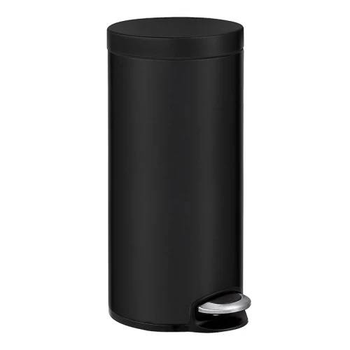 Abfallbehälter, Treteimer 30 Liter, "Serene" Metal, rund | schwarz