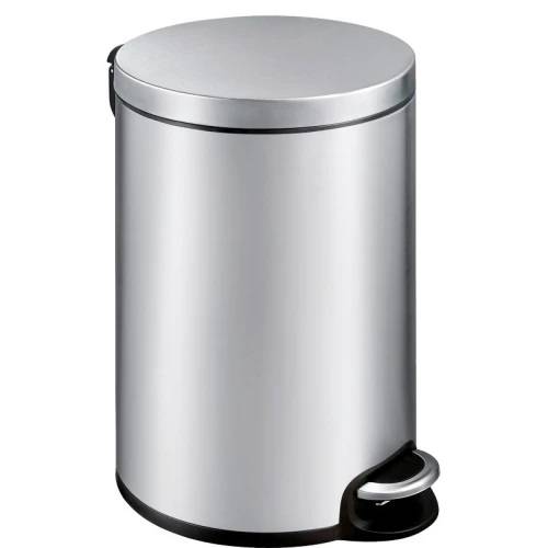 Abfallbehälter, Treteimer 20 Liter, "Serene" Metal, rund | matt edelstahl