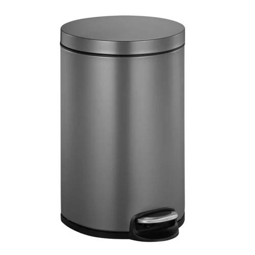 Abfallbehälter, Treteimer 20 Liter, "Serene" Metal, rund | platin