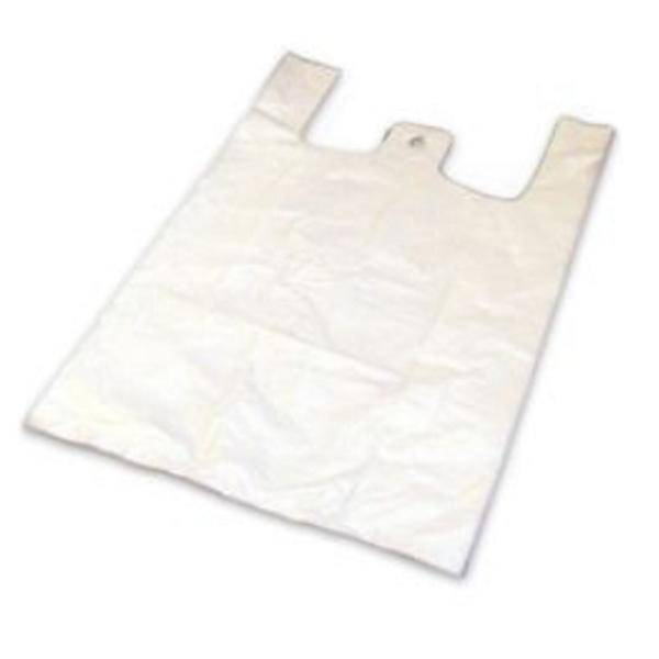 Tragetasche/Hemdchentragetaschen geblockt, HDPE, 250 x 120 x 450 mm, weiß | 2000 Stück