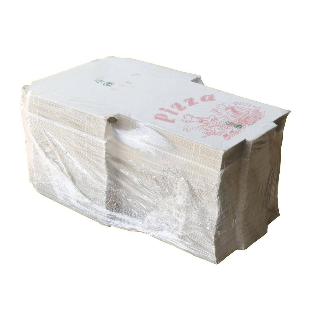 Pizzakarton 30 x 30 x 3 cm, mit neutralem Druck | 200 Stück