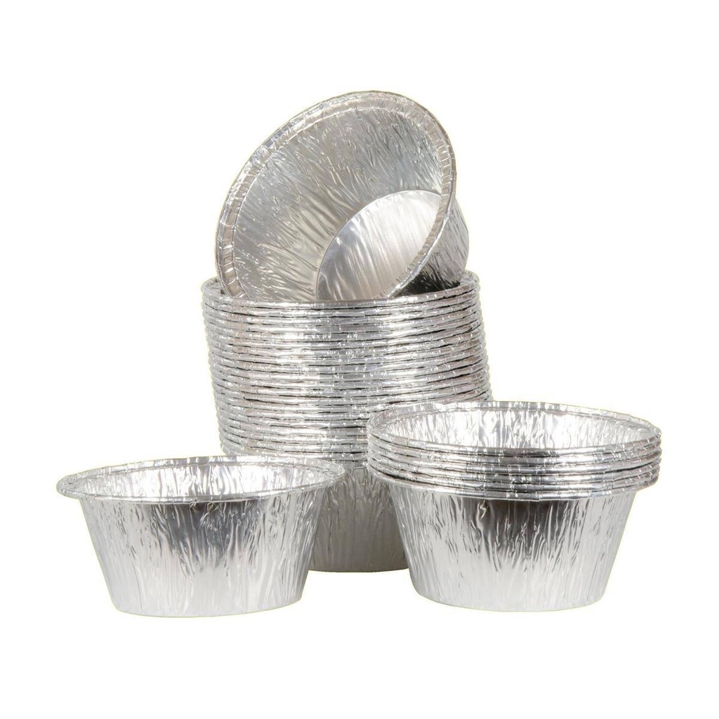 Aluminiumbehälter rund 136 ml, Ø 86 mm, Höhe 38 mm | 100 Stück