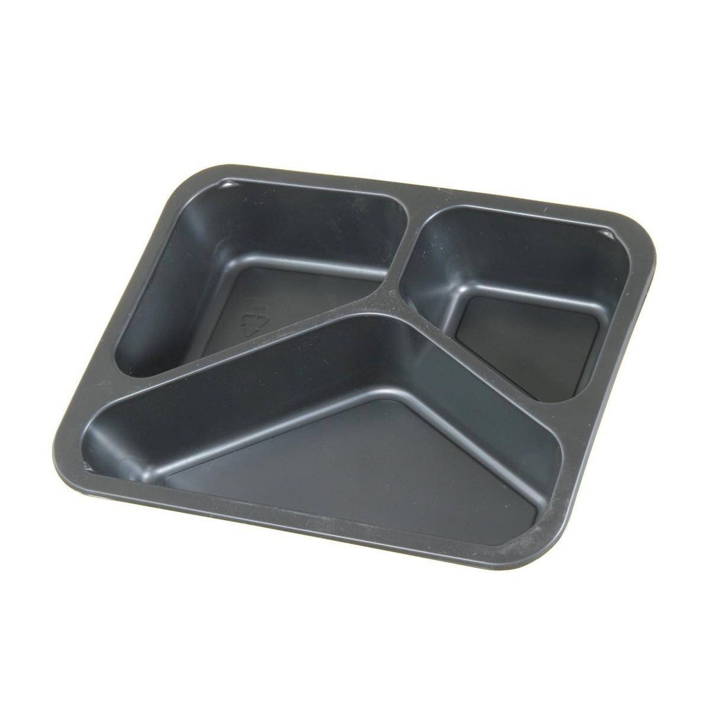 Menüschale PP, 227 x 178 x 40 mm | 360 Stück schwarz