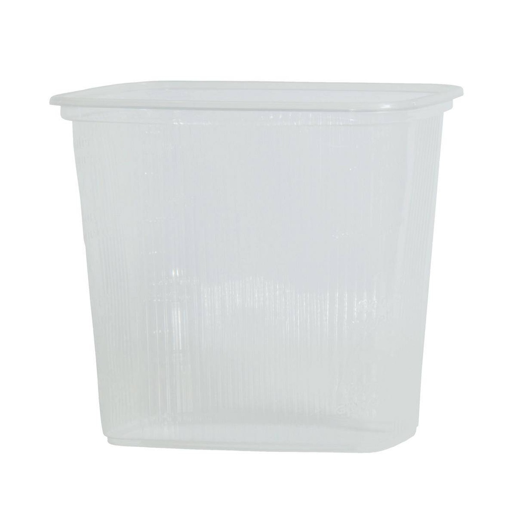 Verpackungsbecher eckig 500 ml, Kunststoff | 100 Stück