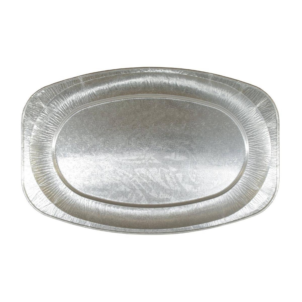 Alu-Party-Platte groß, 548 x 359 mm, oval, Einweggeschirr