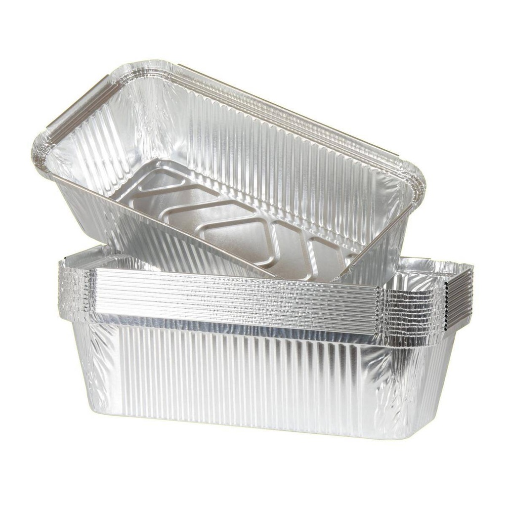 Aluminiumbehälter eckig 940 ml, 218 x 113 x 54 mm | 100 Stück