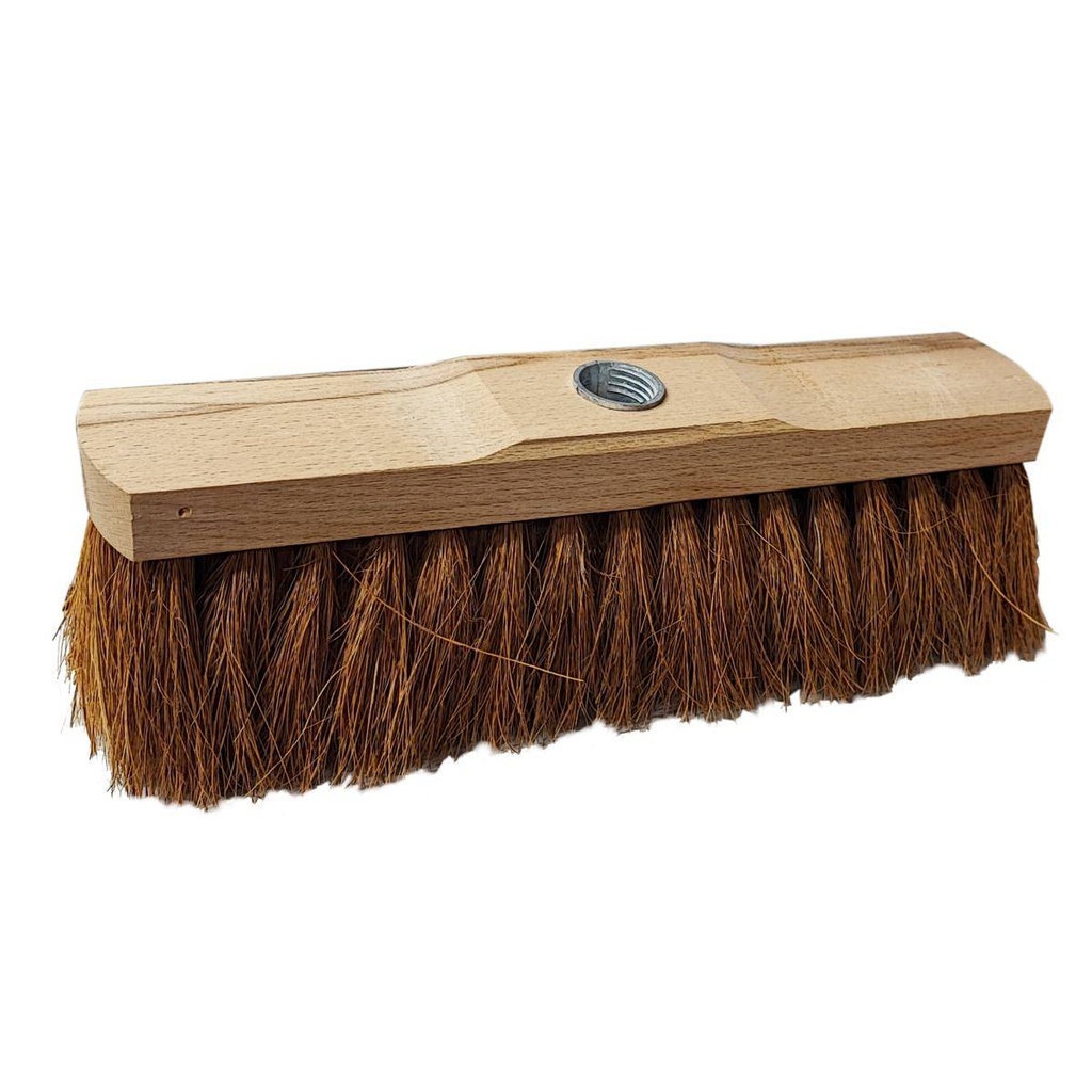 Kokosbesen 30 cm, Körper: Holz unlackiert, Borsten: Kokos | Metall-Innengewinde