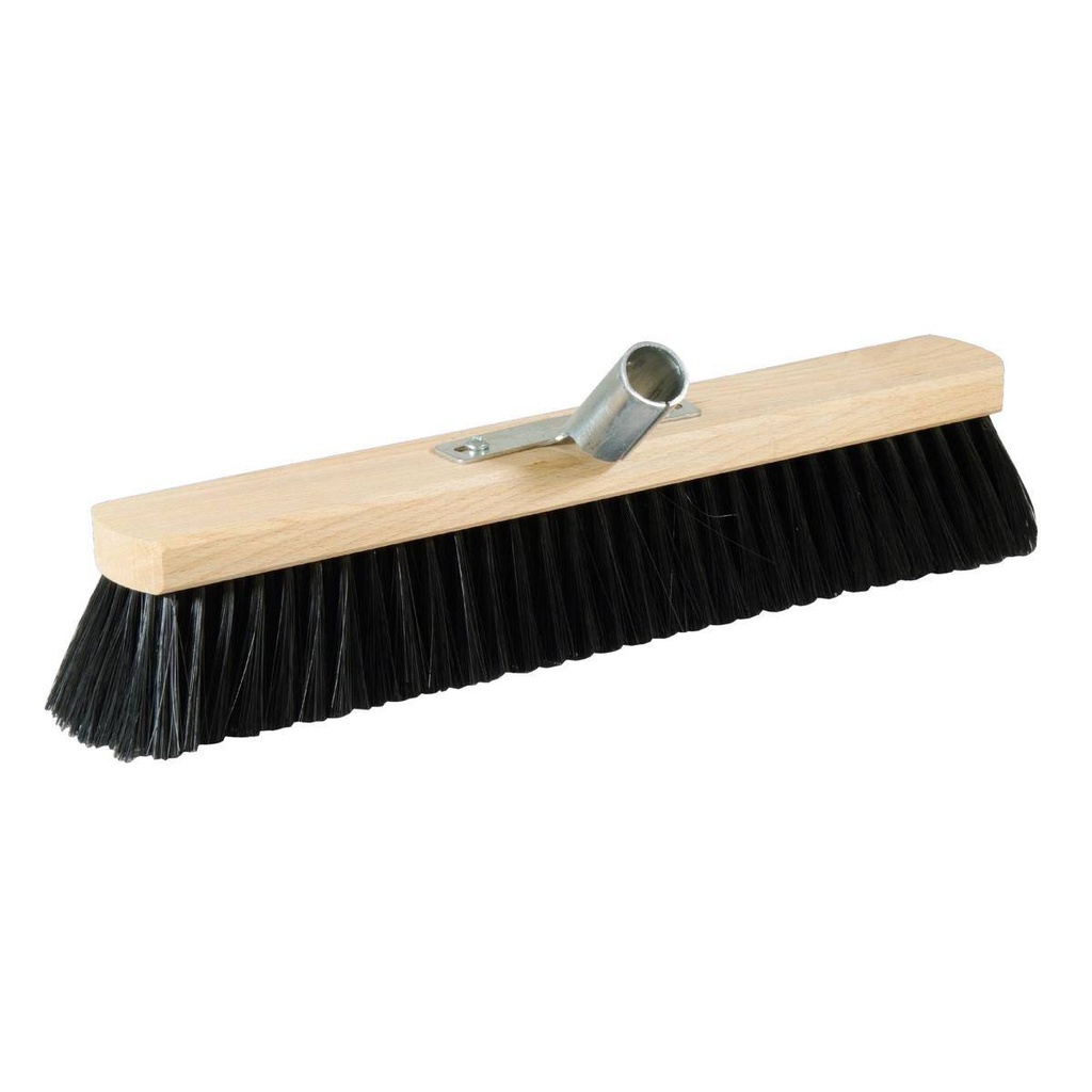 Saalbesen 40 cm, Körper: Holz, Borsten: Haarmischung | mit Stielhalter Metall