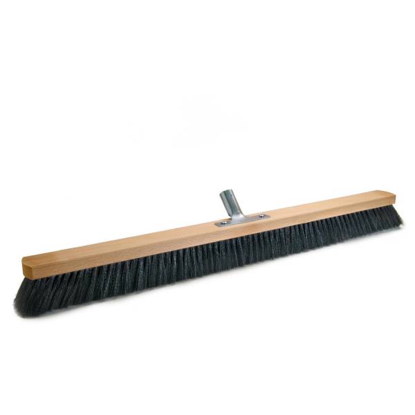 Saalbesen 80 cm, Körper: Holz, Borsten: Haarmischung | mit Stielhalter Metall