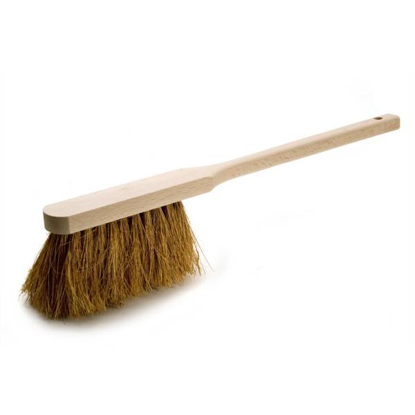 Handfeger 43 cm, extra langer Stiel, Borsten: Kokos, Körper: Holz unlackiert