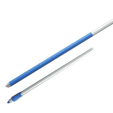 Ergonomischer Stiel Aluminium 1,50 m, Ø 32 mm, mit Wasserdurchlauf | blau
