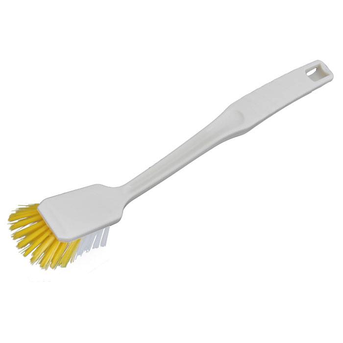 Spülbürste eckig mit Schaber, farbig | 28 cm