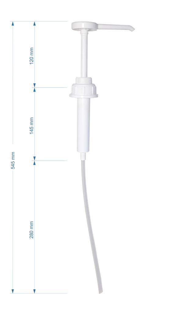 Dosierpumpe für 10- bis 30-Liter-Kanister, ca. 30 ml pro Hub, Ansaugschlauch 31 cm individuell kürzbar | DIN 51