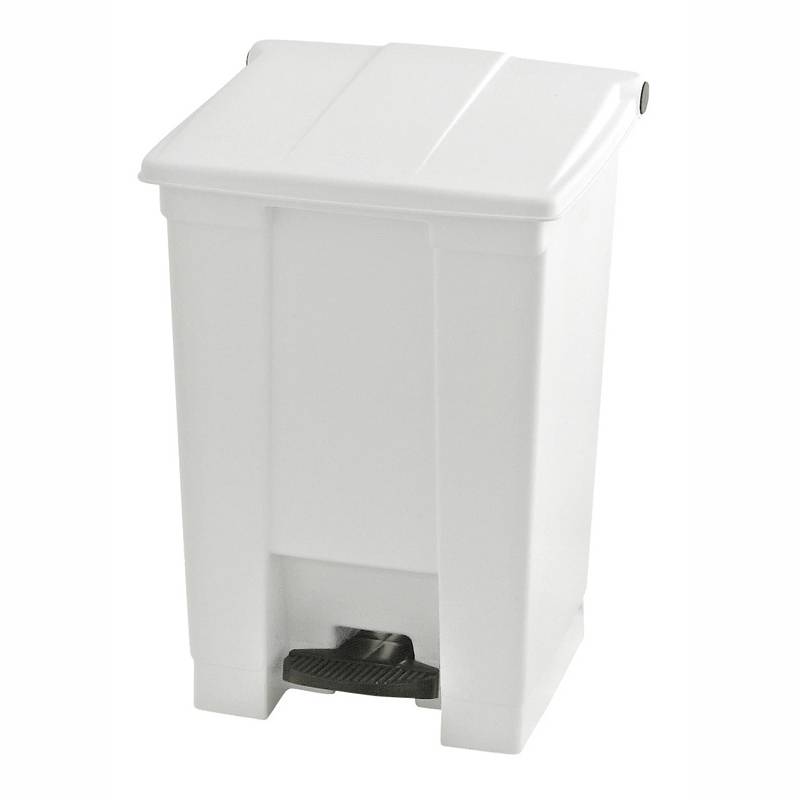 Abfallbehälter, Treteimer 45,5 Liter, eckig "Rubbermaid Step-On Container" | weiß