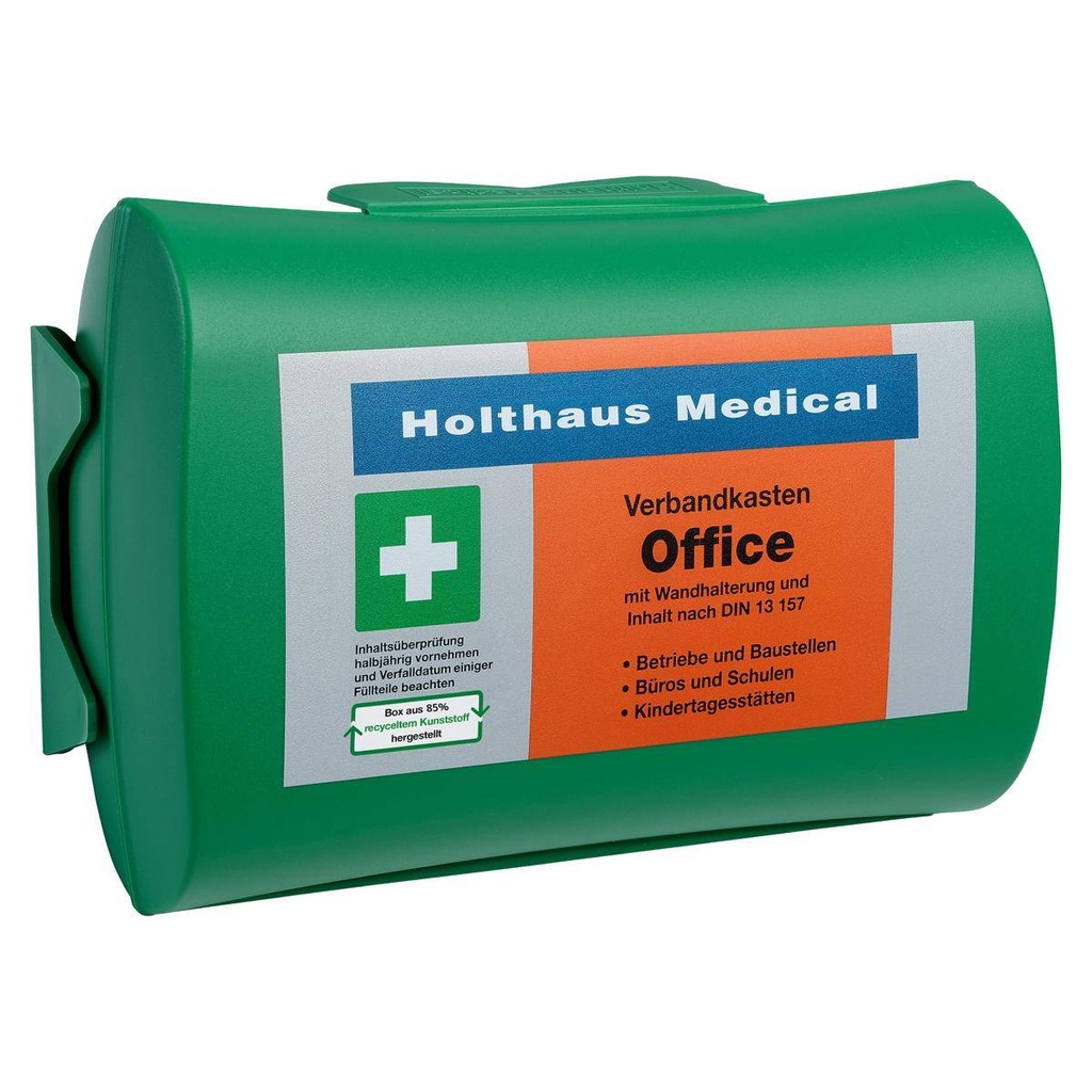 Holthaus Medical Betriebsverbandkasten "Office" mit Füllung DIN 13157 | Kunststoff grün