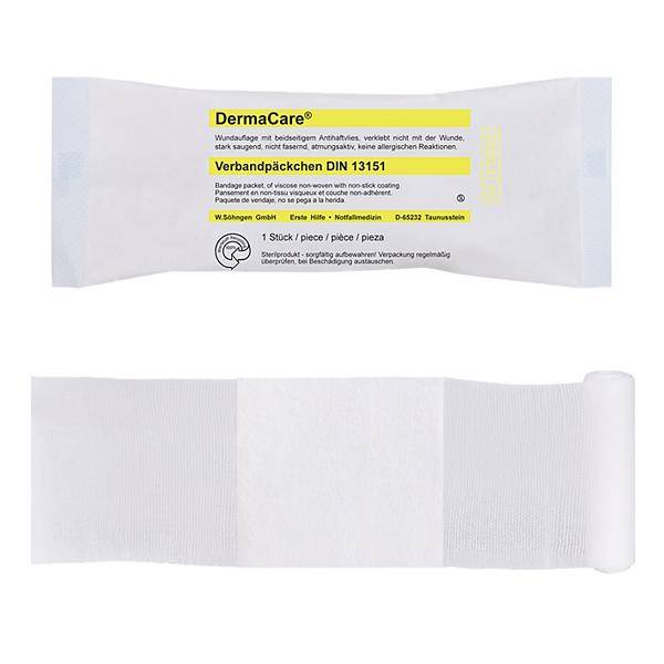 DermaCare® Verbandpäckchen DIN 13151, Farbcode gelb | mittel