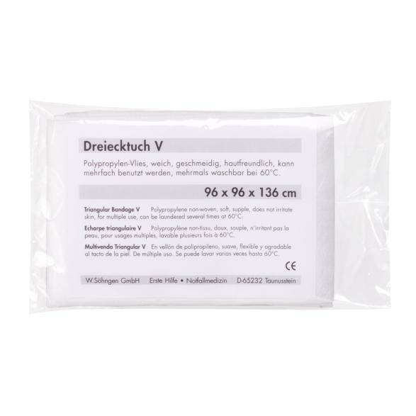 Dreiecktuch-V, 96 x 96 x 136 cm | reinweiß