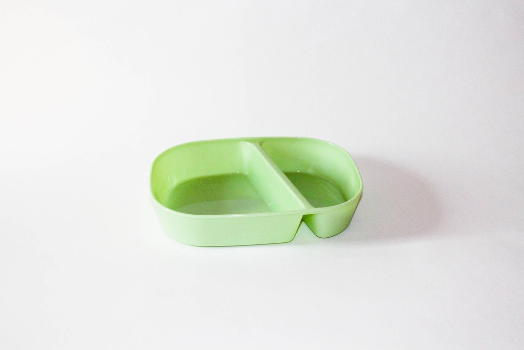 Menübox 2-geteilt 236x181x47mm ohne Deckel / avocadogrün / 48 Stk.