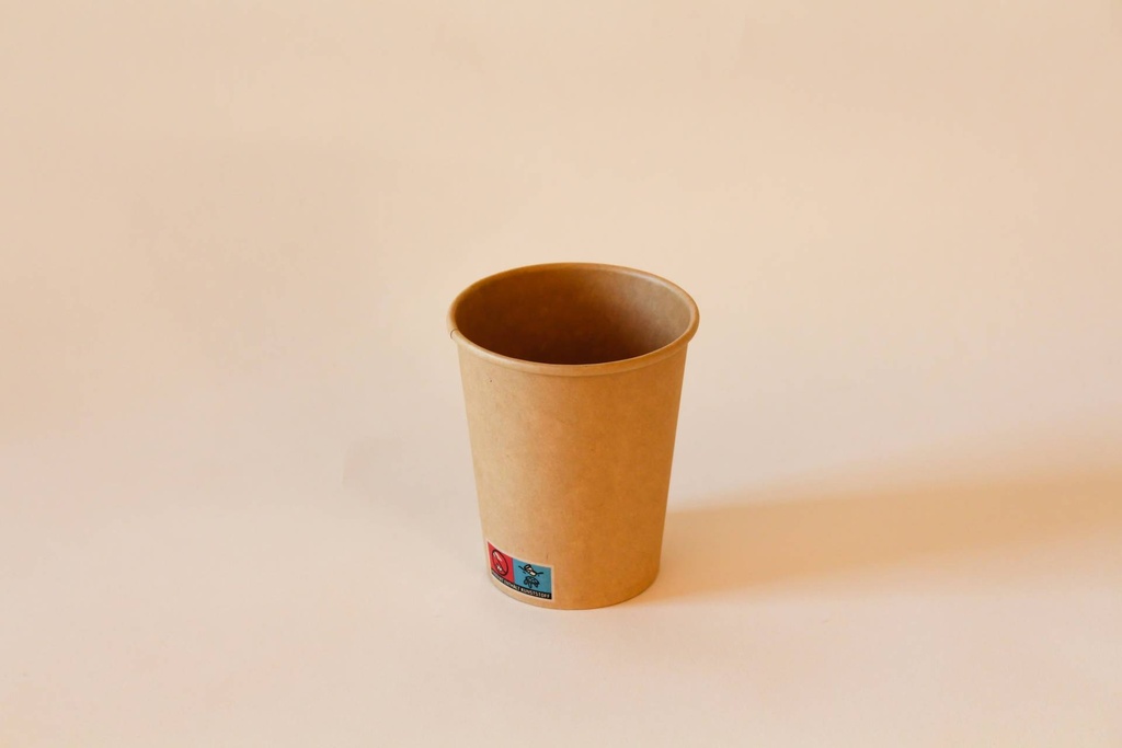 Kaffeebecher Ø80mm/200ml mit Bagasse Deckel / braun / 1000 Stk.