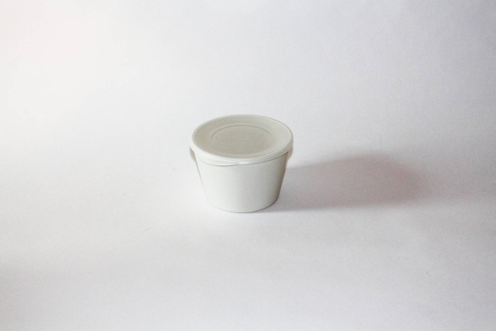 Multi Cup Ø120x80mm/480ml mit Deckel / cremeweiß / 48 Stk.