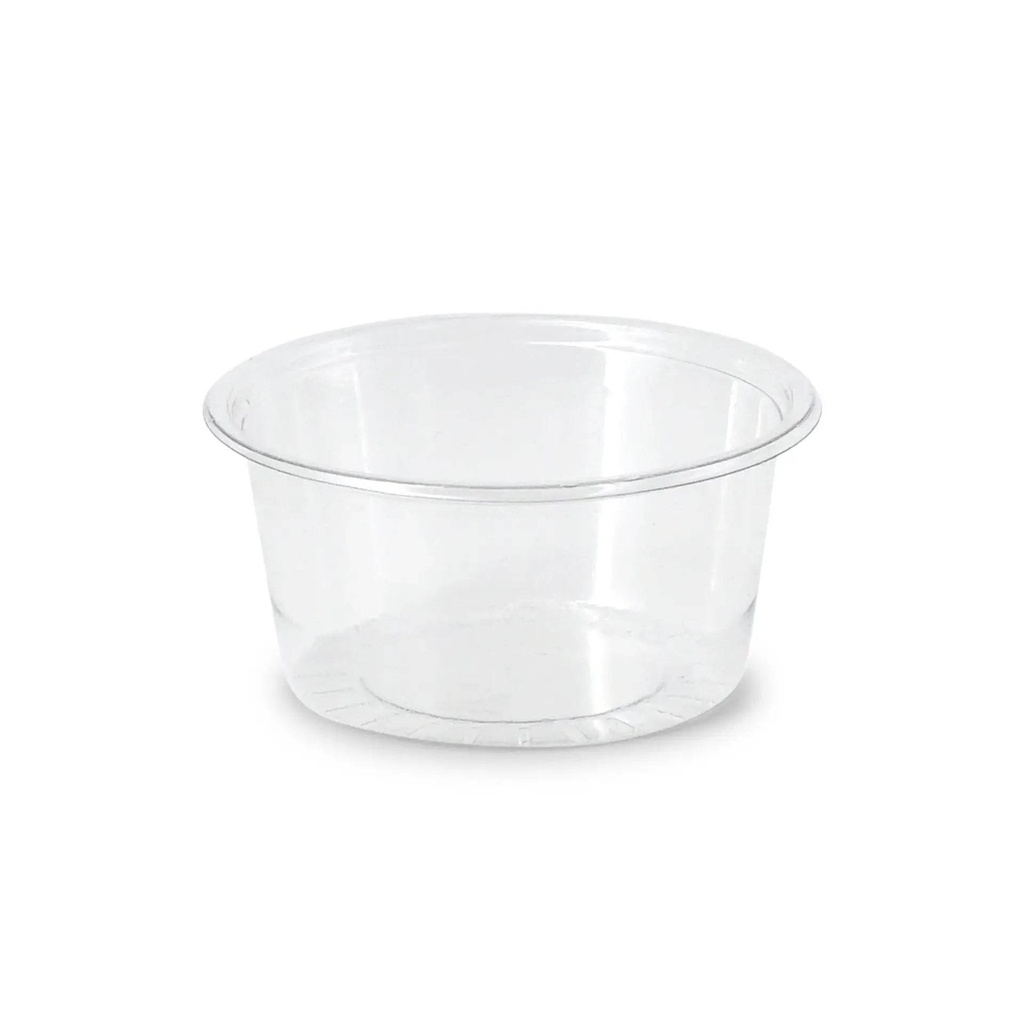 Dressingbecher PLA Ø70 mm/100 ml – 2.000 Stück ohne Deckel / Transparent / 1000 Stk.