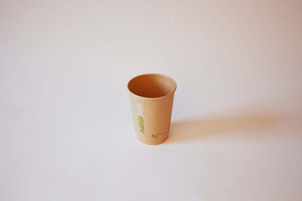 Kaffeebecher Ø90 mm 300 ml – 500 Stück, braun ohne Deckel / braun / 1000 Stk.