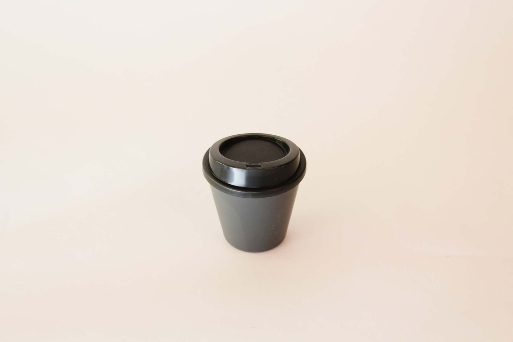 Becher Ø90x85mm/200ml mit Deckel / schiefergrau / 48 Stk.