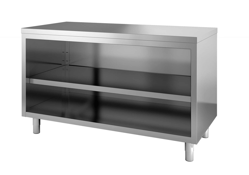 Edelstahl Arbeitsschrank ECO 15x6 offen