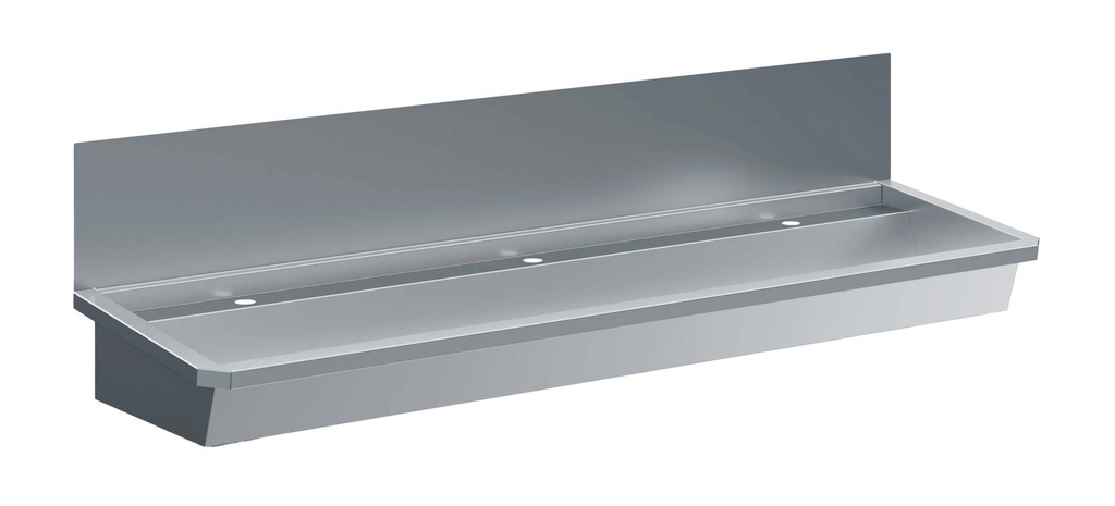 Waschbecken 3 aus Edelstahl, 1800 x 468 x 438 mm