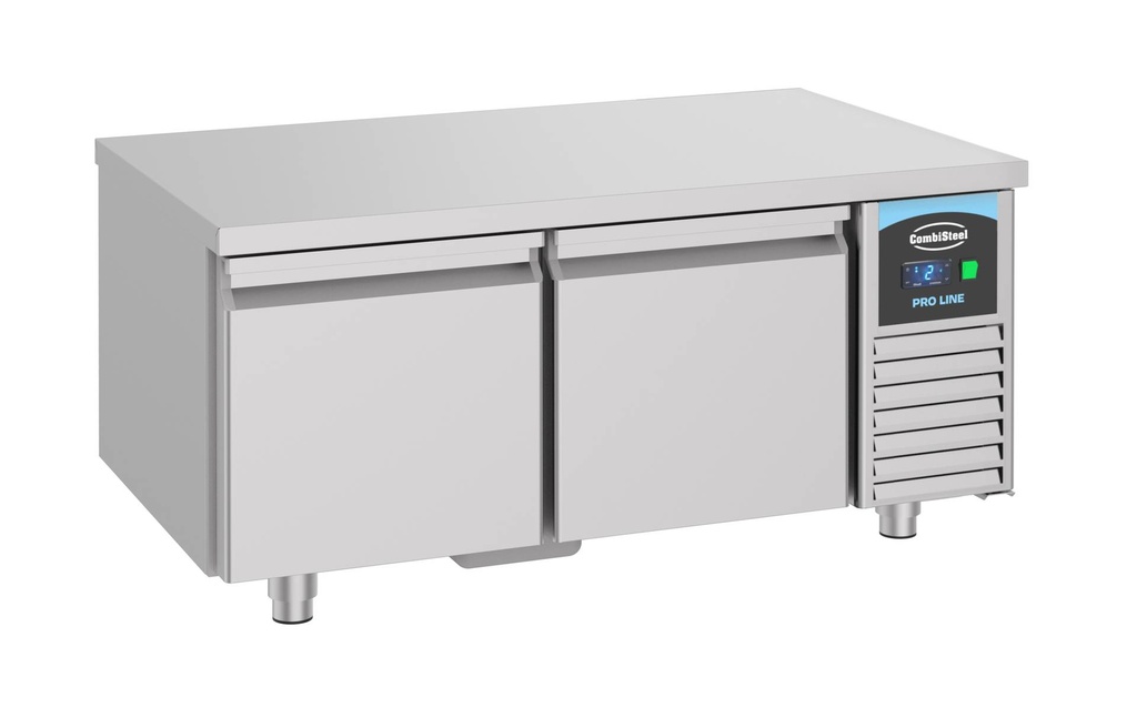 Kühltisch 600 Hoch 2 mit Schubladen aus Edelstahl, 1200 x 700 x 600 mm