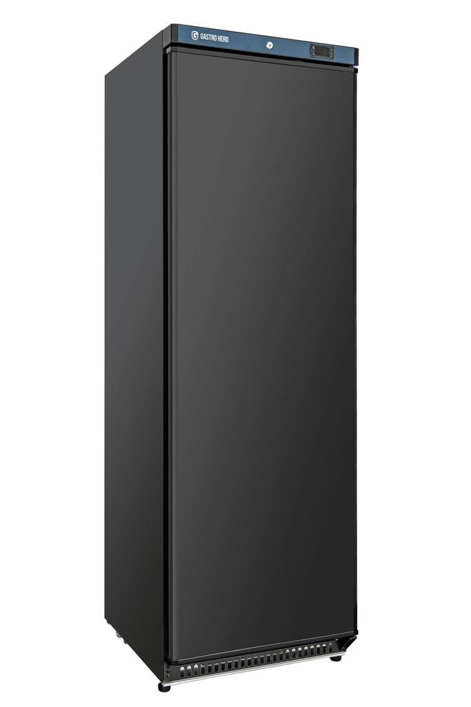 Lagerkühlschrank ECO 400, Innenraum aus Kunststoff, schwarz