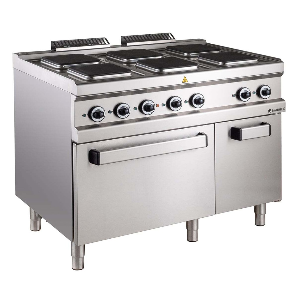Elektroherd Serie 700 - 110/70 mit Elektrobackofen - 6 quadratische Kochfelder - 20,9 kW