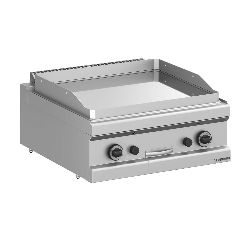 Gasgrillplatte Serie 700 - 70/70 - glatt, verchromt - Tischgerät