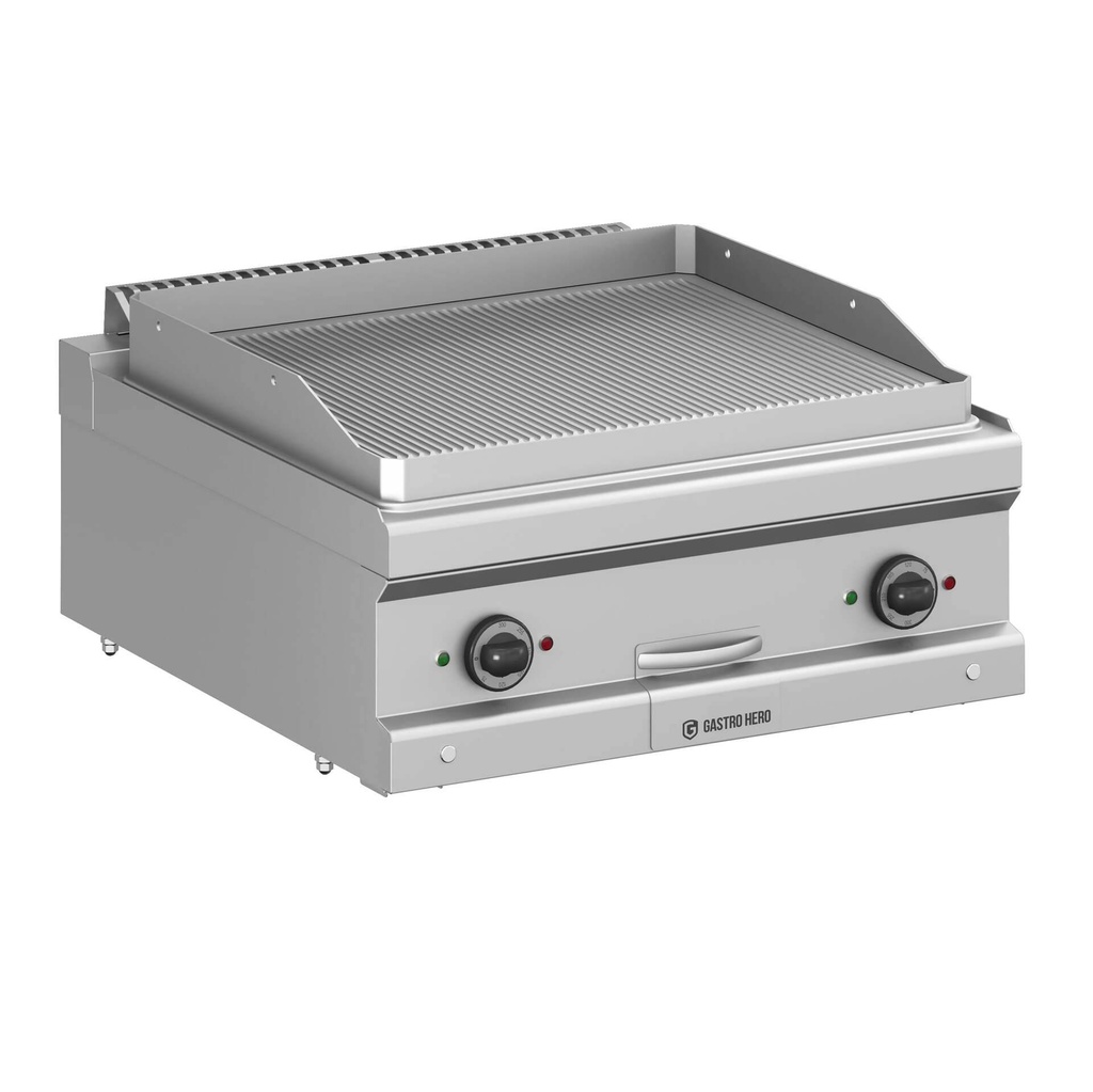 Elektrogrillplatte Serie 700 - 70/70 - gerillt - Tischgerät