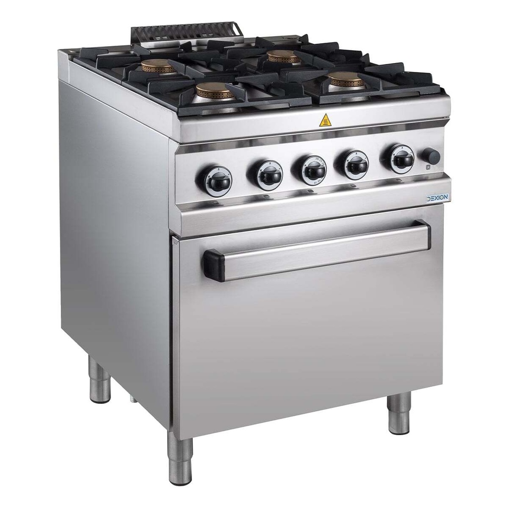 Gasherd Serie 700 - 70/70 mit Gasbackofen - 4 Kochstellen - 34 kW