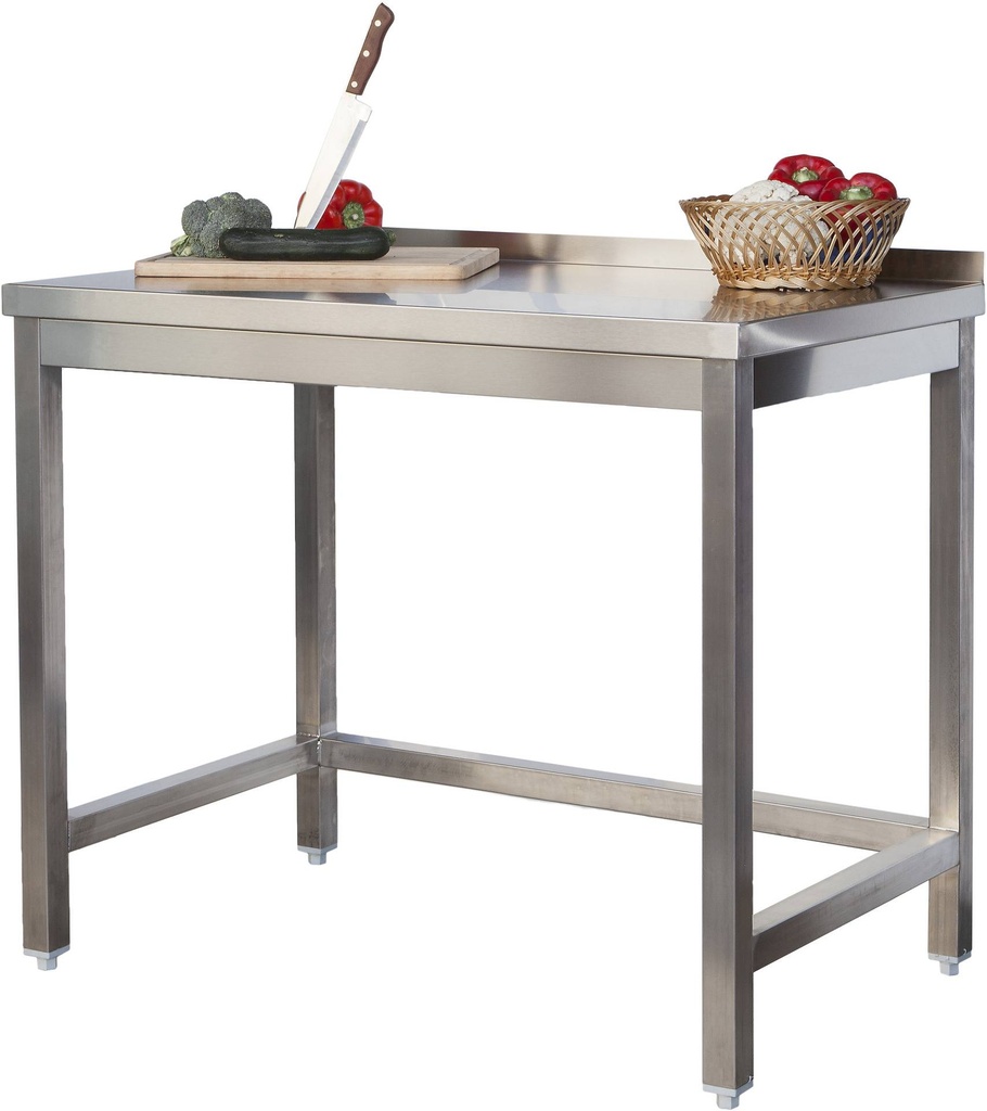 Edelstahl Arbeitstisch Profi 1500 x 600 mm - mit Aufkantung